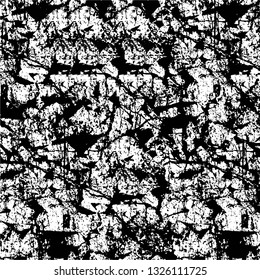 Rough, scratch, splatter grunge pattern design brush strokes. Overlay texture. Faded black-white dyed paper texture. Sketch grunge design. Use for poster, cover, banner, mock-up, stickers layout.