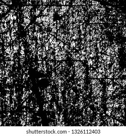 Rough, scratch, splatter grunge pattern design brush strokes. Overlay texture. Faded black-white dyed paper texture. Sketch grunge design. Use for poster, cover, banner, mock-up, stickers layout.