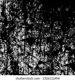 Rough, scratch, splatter grunge pattern design brush strokes. Overlay texture. Faded black-white dyed paper texture. Sketch grunge design. Use for poster, cover, banner, mock-up, stickers layout.