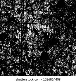 Rough, scratch, splatter grunge pattern design brush strokes. Overlay texture. Faded black-white dyed paper texture. Sketch grunge design. Use for poster, cover, banner, mock-up, stickers layout.