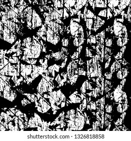 Rough, scratch, splatter grunge pattern design brush strokes. Overlay texture. Faded black-white dyed paper texture. Sketch grunge design. Use for poster, cover, banner, mock-up, stickers layout.