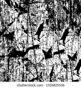 Rough, scratch, splatter grunge pattern design brush strokes. Overlay texture. Faded black-white dyed paper texture. Sketch grunge design. Use for poster, cover, banner, mock-up, stickers layout.