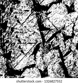 Rough, scratch, splatter grunge pattern design brush strokes. Overlay texture. Faded black-white dyed paper texture. Sketch grunge design. Use for poster, cover, banner, mock-up, stickers layout.