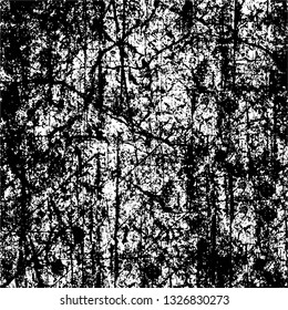 Rough, scratch, splatter grunge pattern design brush strokes. Overlay texture. Faded black-white dyed paper texture. Sketch grunge design. Use for poster, cover, banner, mock-up, stickers layout.