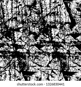 Rough, scratch, splatter grunge pattern design brush strokes. Overlay texture. Faded black-white dyed paper texture. Sketch grunge design. Use for poster, cover, banner, mock-up, stickers layout.