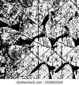 Rough, scratch, splatter grunge pattern design brush strokes. Overlay texture. Faded black-white dyed paper texture. Sketch grunge design. Use for poster, cover, banner, mock-up, stickers layout.