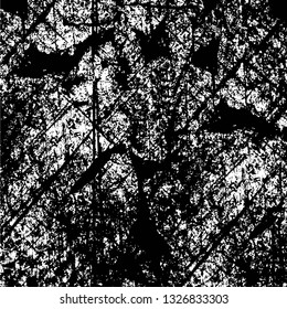 Rough, scratch, splatter grunge pattern design brush strokes. Overlay texture. Faded black-white dyed paper texture. Sketch grunge design. Use for poster, cover, banner, mock-up, stickers layout.