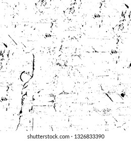 Rough, scratch, splatter grunge pattern design brush strokes. Overlay texture. Faded black-white dyed paper texture. Sketch grunge design. Use for poster, cover, banner, mock-up, stickers layout.