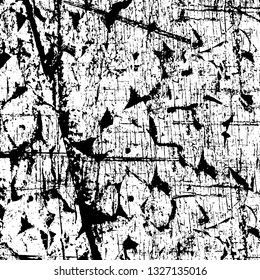 Rough, scratch, splatter grunge pattern design brush strokes. Overlay texture. Faded black-white dyed paper texture. Sketch grunge design. Use for poster, cover, banner, mock-up, stickers layout.