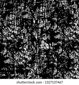 Rough, scratch, splatter grunge pattern design brush strokes. Overlay texture. Faded black-white dyed paper texture. Sketch grunge design. Use for poster, cover, banner, mock-up, stickers layout.