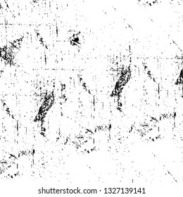 Rough, scratch, splatter grunge pattern design brush strokes. Overlay texture. Faded black-white dyed paper texture. Sketch grunge design. Use for poster, cover, banner, mock-up, stickers layout.
