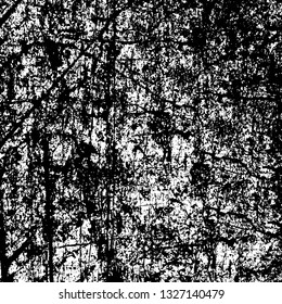 Rough, scratch, splatter grunge pattern design brush strokes. Overlay texture. Faded black-white dyed paper texture. Sketch grunge design. Use for poster, cover, banner, mock-up, stickers layout.