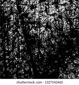 Rough, scratch, splatter grunge pattern design brush strokes. Overlay texture. Faded black-white dyed paper texture. Sketch grunge design. Use for poster, cover, banner, mock-up, stickers layout.