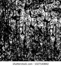 Rough, scratch, splatter grunge pattern design brush strokes. Overlay texture. Faded black-white dyed paper texture. Sketch grunge design. Use for poster, cover, banner, mock-up, stickers layout.