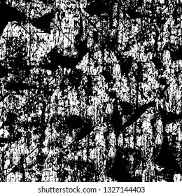 Rough, scratch, splatter grunge pattern design brush strokes. Overlay texture. Faded black-white dyed paper texture. Sketch grunge design. Use for poster, cover, banner, mock-up, stickers layout.