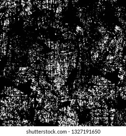 Rough, scratch, splatter grunge pattern design brush strokes. Overlay texture. Faded black-white dyed paper texture. Sketch grunge design. Use for poster, cover, banner, mock-up, stickers layout.