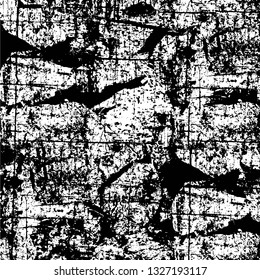 Rough, scratch, splatter grunge pattern design brush strokes. Overlay texture. Faded black-white dyed paper texture. Sketch grunge design. Use for poster, cover, banner, mock-up, stickers layout.