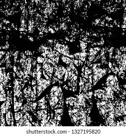 Rough, scratch, splatter grunge pattern design brush strokes. Overlay texture. Faded black-white dyed paper texture. Sketch grunge design. Use for poster, cover, banner, mock-up, stickers layout.