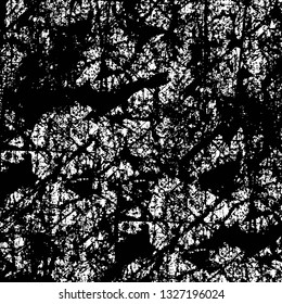 Rough, scratch, splatter grunge pattern design brush strokes. Overlay texture. Faded black-white dyed paper texture. Sketch grunge design. Use for poster, cover, banner, mock-up, stickers layout.
