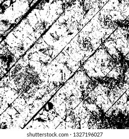 Rough, scratch, splatter grunge pattern design brush strokes. Overlay texture. Faded black-white dyed paper texture. Sketch grunge design. Use for poster, cover, banner, mock-up, stickers layout.
