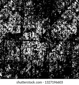 Rough, scratch, splatter grunge pattern design brush strokes. Overlay texture. Faded black-white dyed paper texture. Sketch grunge design. Use for poster, cover, banner, mock-up, stickers layout.