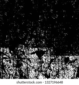 Rough, scratch, splatter grunge pattern design brush strokes. Overlay texture. Faded black-white dyed paper texture. Sketch grunge design. Use for poster, cover, banner, mock-up, stickers layout.