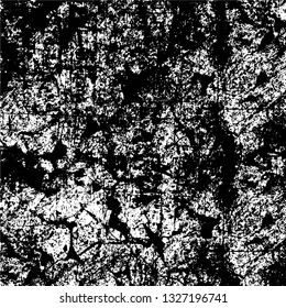 Rough, scratch, splatter grunge pattern design brush strokes. Overlay texture. Faded black-white dyed paper texture. Sketch grunge design. Use for poster, cover, banner, mock-up, stickers layout.
