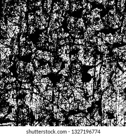 Rough, scratch, splatter grunge pattern design brush strokes. Overlay texture. Faded black-white dyed paper texture. Sketch grunge design. Use for poster, cover, banner, mock-up, stickers layout.