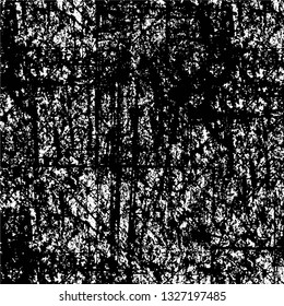 Rough, scratch, splatter grunge pattern design brush strokes. Overlay texture. Faded black-white dyed paper texture. Sketch grunge design. Use for poster, cover, banner, mock-up, stickers layout.