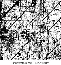 Rough, scratch, splatter grunge pattern design brush strokes. Overlay texture. Faded black-white dyed paper texture. Sketch grunge design. Use for poster, cover, banner, mock-up, stickers layout.