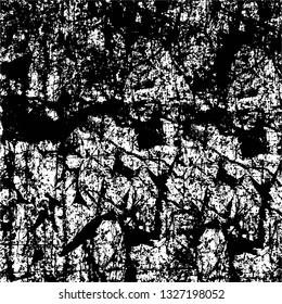 Rough, scratch, splatter grunge pattern design brush strokes. Overlay texture. Faded black-white dyed paper texture. Sketch grunge design. Use for poster, cover, banner, mock-up, stickers layout.