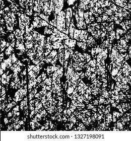 Rough, scratch, splatter grunge pattern design brush strokes. Overlay texture. Faded black-white dyed paper texture. Sketch grunge design. Use for poster, cover, banner, mock-up, stickers layout.