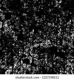 Rough, scratch, splatter grunge pattern design brush strokes. Overlay texture. Faded black-white dyed paper texture. Sketch grunge design. Use for poster, cover, banner, mock-up, stickers layout.