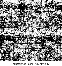Rough, scratch, splatter grunge pattern design brush strokes. Overlay texture. Faded black-white dyed paper texture. Sketch grunge design. Use for poster, cover, banner, mock-up, stickers layout.