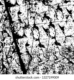Rough, scratch, splatter grunge pattern design brush strokes. Overlay texture. Faded black-white dyed paper texture. Sketch grunge design. Use for poster, cover, banner, mock-up, stickers layout.