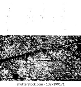Rough, scratch, splatter grunge pattern design brush strokes. Overlay texture. Faded black-white dyed paper texture. Sketch grunge design. Use for poster, cover, banner, mock-up, stickers layout.