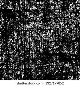 Rough, scratch, splatter grunge pattern design brush strokes. Overlay texture. Faded black-white dyed paper texture. Sketch grunge design. Use for poster, cover, banner, mock-up, stickers layout.