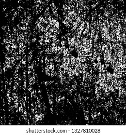 Rough, scratch, splatter grunge pattern design brush strokes. Overlay texture. Faded black-white dyed paper texture. Sketch grunge design. Use for poster, cover, banner, mock-up, stickers layout.