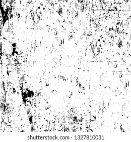 Rough, scratch, splatter grunge pattern design brush strokes. Overlay texture. Faded black-white dyed paper texture. Sketch grunge design. Use for poster, cover, banner, mock-up, stickers layout.