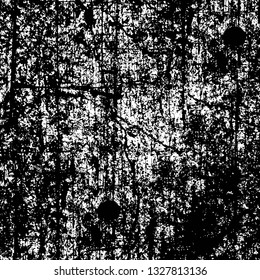 Rough, scratch, splatter grunge pattern design brush strokes. Overlay texture. Faded black-white dyed paper texture. Sketch grunge design. Use for poster, cover, banner, mock-up, stickers layout.