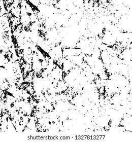 Rough, scratch, splatter grunge pattern design brush strokes. Overlay texture. Faded black-white dyed paper texture. Sketch grunge design. Use for poster, cover, banner, mock-up, stickers layout.