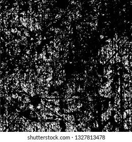 Rough, scratch, splatter grunge pattern design brush strokes. Overlay texture. Faded black-white dyed paper texture. Sketch grunge design. Use for poster, cover, banner, mock-up, stickers layout.