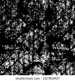 Rough, scratch, splatter grunge pattern design brush strokes. Overlay texture. Faded black-white dyed paper texture. Sketch grunge design. Use for poster, cover, banner, mock-up, stickers layout.