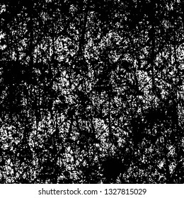 Rough, scratch, splatter grunge pattern design brush strokes. Overlay texture. Faded black-white dyed paper texture. Sketch grunge design. Use for poster, cover, banner, mock-up, stickers layout.
