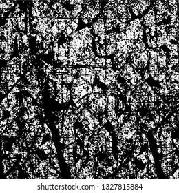 Rough, scratch, splatter grunge pattern design brush strokes. Overlay texture. Faded black-white dyed paper texture. Sketch grunge design. Use for poster, cover, banner, mock-up, stickers layout.