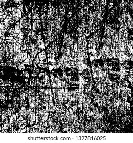 Rough, scratch, splatter grunge pattern design brush strokes. Overlay texture. Faded black-white dyed paper texture. Sketch grunge design. Use for poster, cover, banner, mock-up, stickers layout.