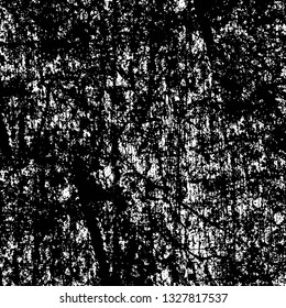 Rough, scratch, splatter grunge pattern design brush strokes. Overlay texture. Faded black-white dyed paper texture. Sketch grunge design. Use for poster, cover, banner, mock-up, stickers layout.