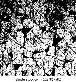 Rough, scratch, splatter grunge pattern design brush strokes. Overlay texture. Faded black-white dyed paper texture. Sketch grunge design. Use for poster, cover, banner, mock-up, stickers layout.