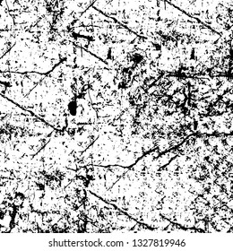 Rough, scratch, splatter grunge pattern design brush strokes. Overlay texture. Faded black-white dyed paper texture. Sketch grunge design. Use for poster, cover, banner, mock-up, stickers layout.