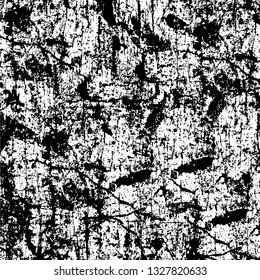 Rough, scratch, splatter grunge pattern design brush strokes. Overlay texture. Faded black-white dyed paper texture. Sketch grunge design. Use for poster, cover, banner, mock-up, stickers layout.